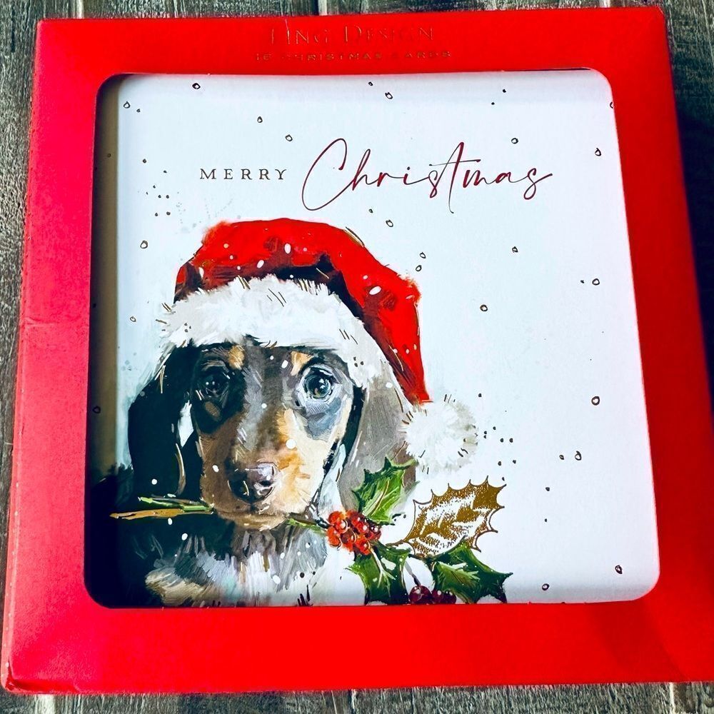 Dachshund Dog Christmas Holiday Greeting Cards